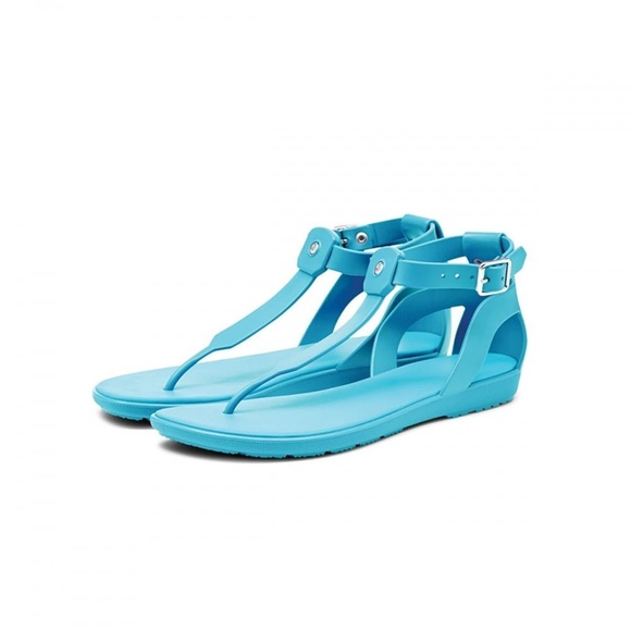 Hunter Blue Original T Bar T-Strap Sandals - Picture 1 of 8